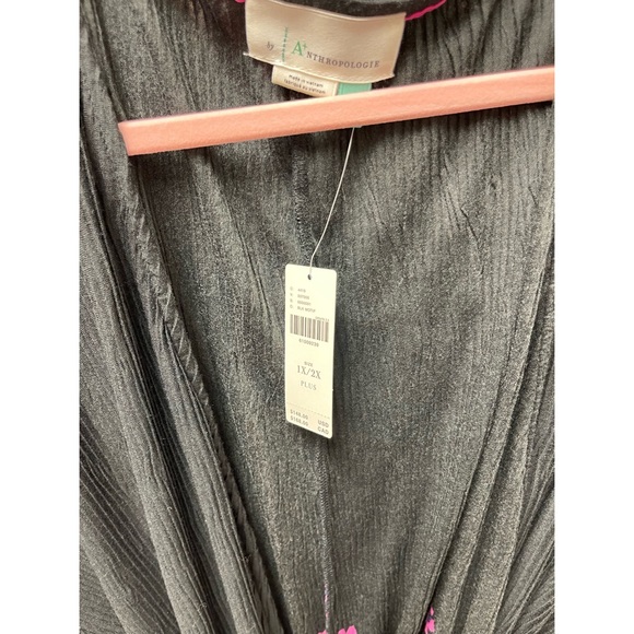 Anthropologie Gabrielle Floral Plisse Robe - NWT - SZ 1X/2X - Picture 9 of 13